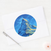 Zermatt Matterhorn Ronde Sticker (Envelop)