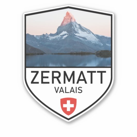 Zermatt Matterhorn Sticker (Voorkant)