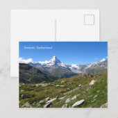 Zermatt Matterhorn Swiss Alps Briefkaart (Voorkant / Achterkant)