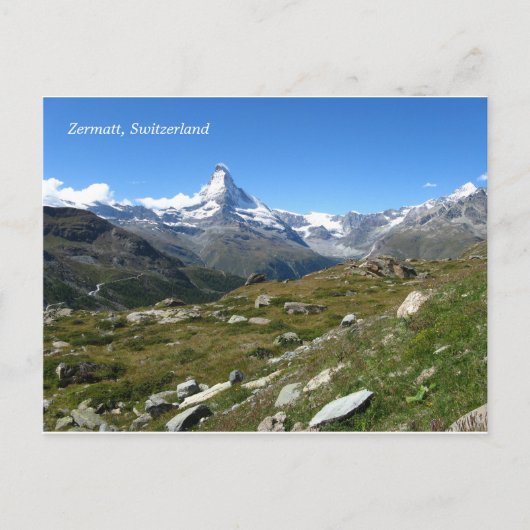 Zermatt Matterhorn Swiss Alps Briefkaart (Voorkant)