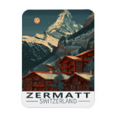 Zermatt Matterhorn Vintage Travel Magneet (Verticaal)