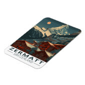 Zermatt Matterhorn Vintage Travel Magneet (Linkerzijde)