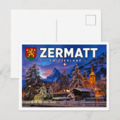 Zermatt - Matterhorn - Zwitserland Briefkaart (Voorkant / Achterkant)