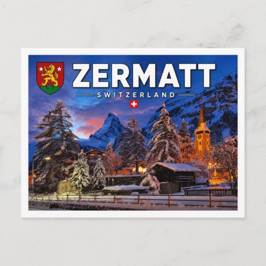 Zermatt - Matterhorn - Zwitserland Briefkaart (Voorkant)