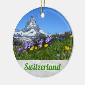 Zermatt Matterhorn Zwitserland Kerstmis Keramisch Ornament (Links)