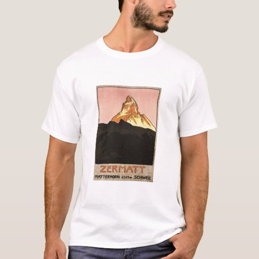 ZERMATT Matterhorn Zwitserland Ski Hiking Feestdag T-shirt (Voorkant)