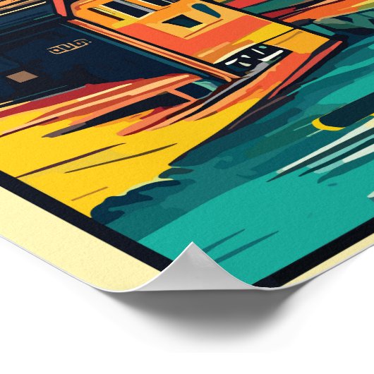 Zermatt, Matterhorn, Zwitserland,Ski Poster (Hoek)