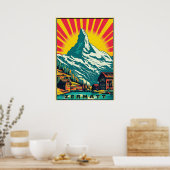 Zermatt, Matterhorn, Zwitserland,Ski Poster (Keuken)