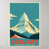 Zermatt, Matterhorn, Zwitserland,Ski Poster (Voorkant)