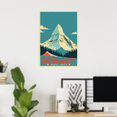 Zermatt, Matterhorn, Zwitserland,Ski Poster (Thuiskantoor)