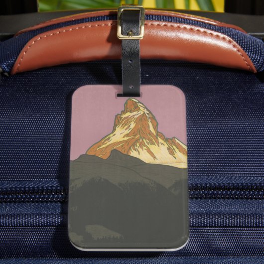 Zermatt Matterhorn  Zwitserland Skiing Bagagelabel (Voorkant Insitu 2)