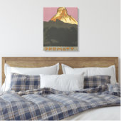 Zermatt Matterhorn Zwitserland Skiing Canvas Afdruk (Insitu (Slaapkamer))