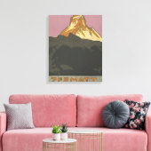 Zermatt Matterhorn Zwitserland Skiing Canvas Afdruk (Insitu (Woonkamer))