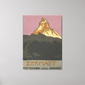 Zermatt Matterhorn  Zwitserland Skiing Canvas Afdruk (Voorkant)