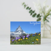Zermatt Matterhorn Zwitserland Zwitserse Alpen Briefkaart (Staand voorkant)