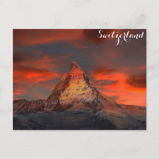 Zermatt Matterhorn Zwitserland Zwitserse Alps Suns Briefkaart (Voorkant)