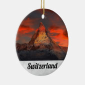 Zermatt Matterhorn Zwitserland Zwitserse Alps Suns Keramisch Ornament (Rechts)