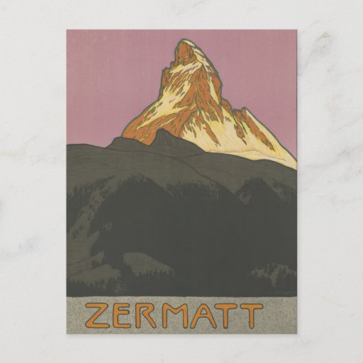 Zermatt Matterhorn  Zwitserse Bergen Alpen Briefkaart (Voorkant)