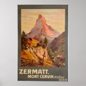 Zermatt, Mont Cervin, Zwitserland,Ski Poster (Voorkant)