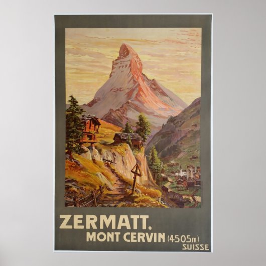 Zermatt, Mont Cervin, Zwitserland,Ski Poster (Voorkant)