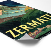 Zermatt Mountain, Zwitserland, , Advert Poster (Hoek)