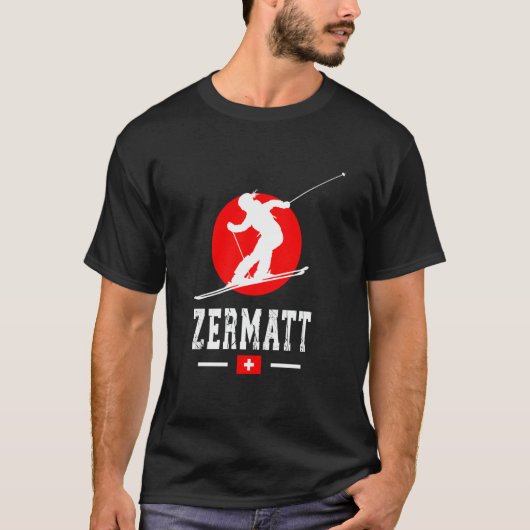 Zermatt Ski Resort Alps Swiss Mountains Switzerlan T-shirt (Voorkant)