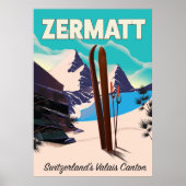 Zermatt Ski vacation poster (Voorkant)