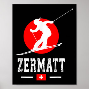 Zermatt Skigebied Alpen Zwitserse Bergen Zwitserla Poster