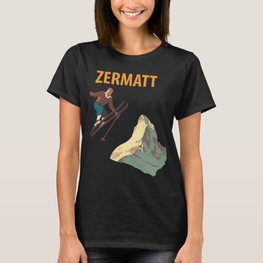 Zermatt Skischans T-shirt (Voorkant)