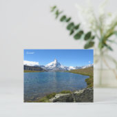 Zermatt Stellisee Swiss Alps Briefkaart (Staand voorkant)