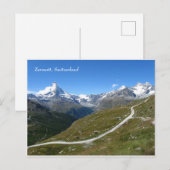 Zermatt Swiss Alps Matterhorn Briefkaart (Voorkant / Achterkant)