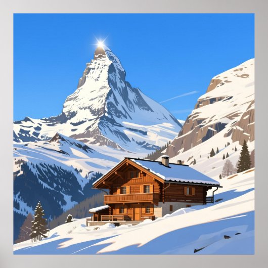 Zermatt Switzerland Alps Art Print (Voorkant)