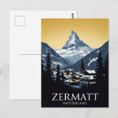 Zermatt Switzerland Matterhorn Briefkaart (Voorkant / Achterkant)
