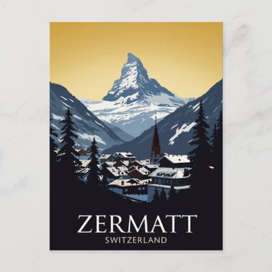 Zermatt Switzerland Matterhorn Briefkaart (Voorkant)
