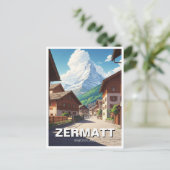 Zermatt Switzerland Matterhorn Briefkaart (Staand voorkant)