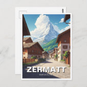 Zermatt Switzerland Matterhorn Briefkaart (Voorkant / Achterkant)