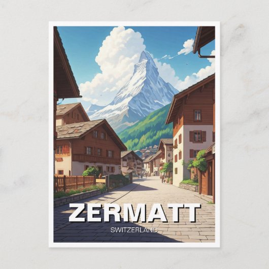 Zermatt Switzerland Matterhorn Briefkaart (Voorkant)