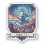 Zermatt Switzerland Matterhorn Sticker (Voorkant)