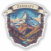 Zermatt Switzerland Matterhorn Sticker (Voorkant)