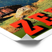 Zermatt Switzerland vintage travel Poster (Hoek)