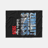 Zermatt Switzerland Winter Trip 2026 Alps Ski Swis Fleece Deken (Voorkant (Horizontaal))