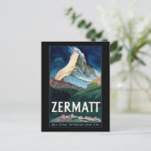  Zermatt Swiwitserland Matterhorn Travel Briefkaart (Staand voorkant)