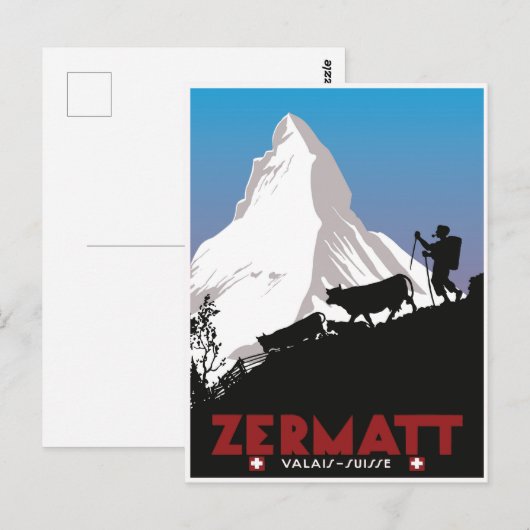 Zermatt, Valais, Suisse Briefkaart (Voorkant / Achterkant)