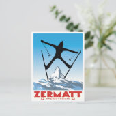 Zermatt,Valais,Suisse,Ski Briefkaart (Staand voorkant)