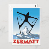 Zermatt,Valais,Suisse,Ski Briefkaart (Voorkant / Achterkant)