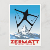 Zermatt,Valais,Suisse,Ski Briefkaart (Voorkant)