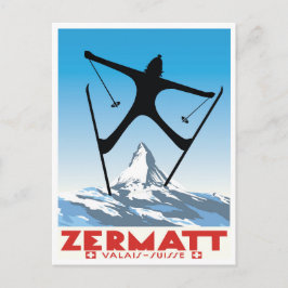 Zermatt,Valais,Suisse,Ski Briefkaart