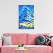 Zermatt Vintage Travel Canvas Afdruk (Insitu (Woonkamer))