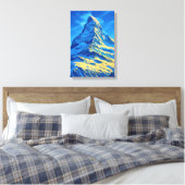Zermatt Vintage Travel Canvas Afdruk (Insitu (Slaapkamer))