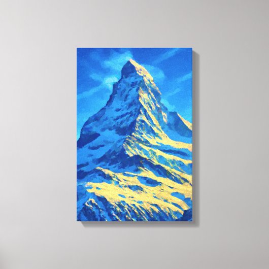 Zermatt Vintage Travel Canvas Afdruk (Voorkant)